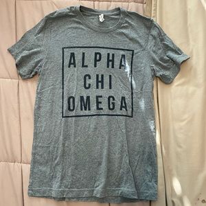 Gray Alpha Chi Omega T-shirt